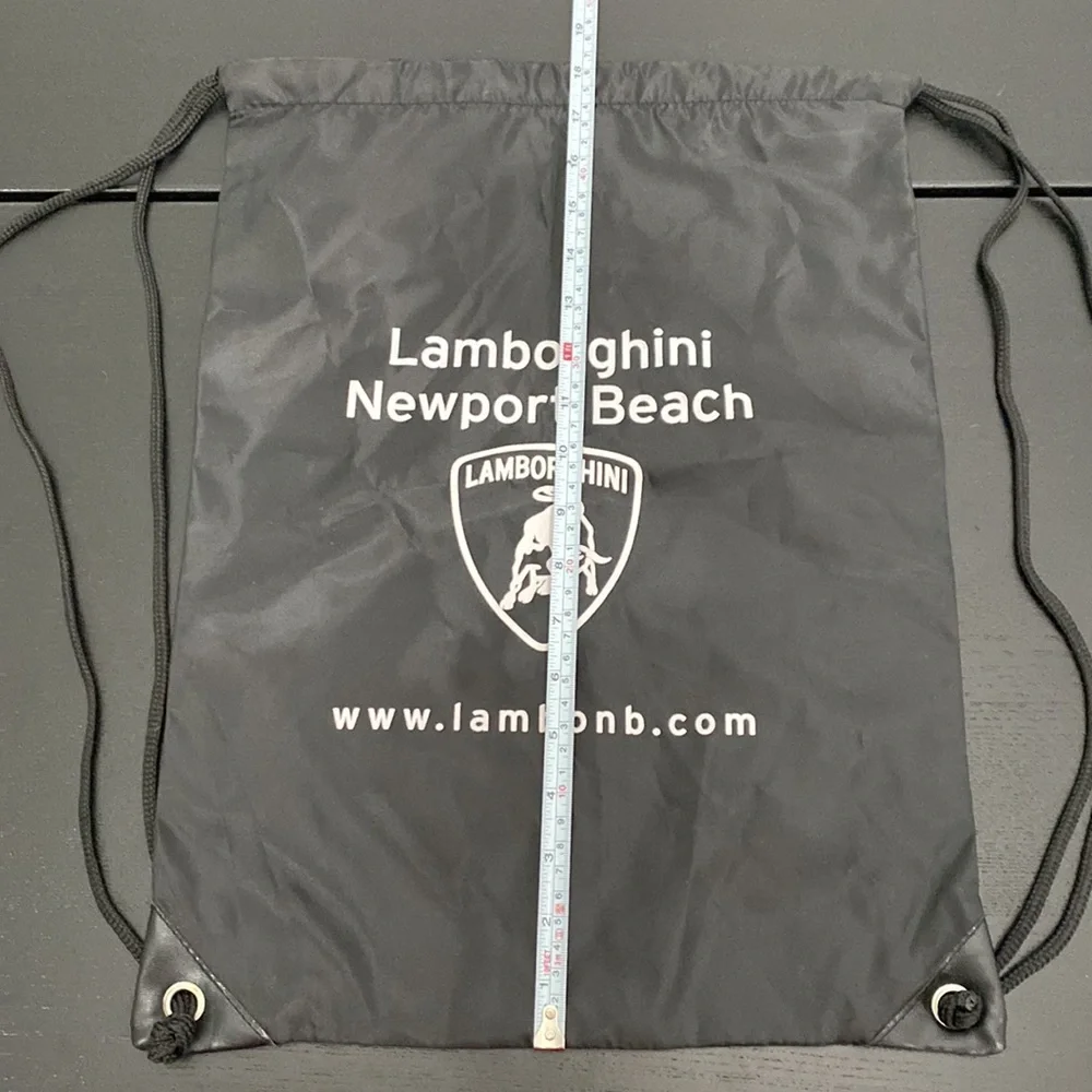Lamborghini Newport Beach Nylon Backpack with Leather Trim